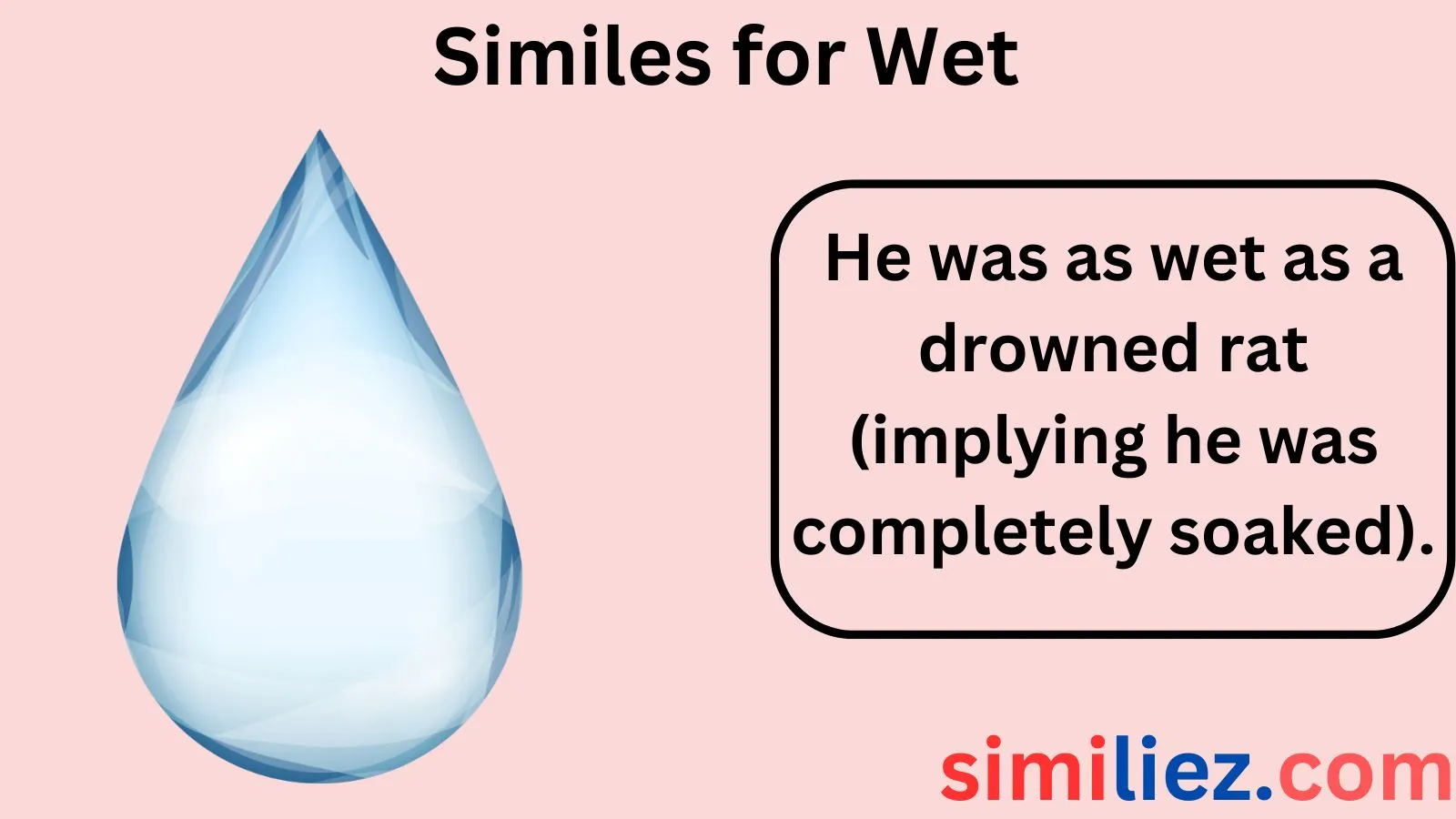 Read more about the article 20+ Similes for Wet: Expressing Moisture in Creative Ways